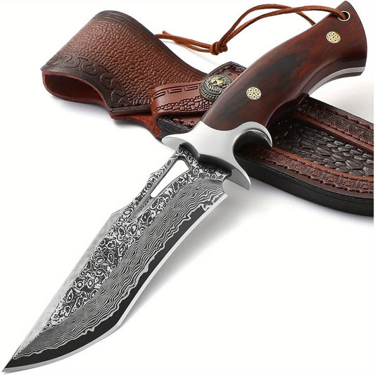 Large Damascus Stainless Steel Knife Sharp Convenient Carry Durable