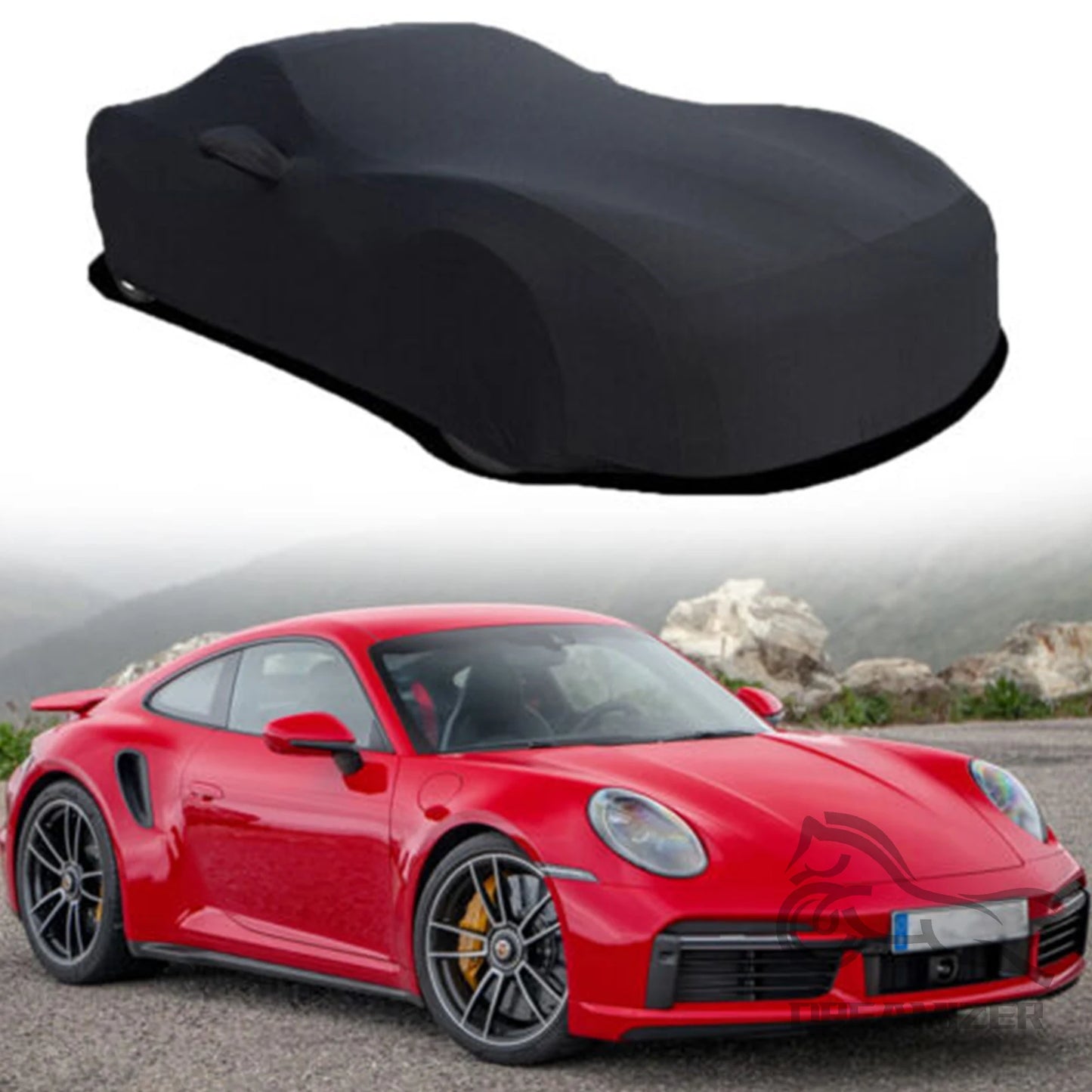 Universal Stretch Car Cover Indoor Dust Sun Protection for Porsche 911 718
