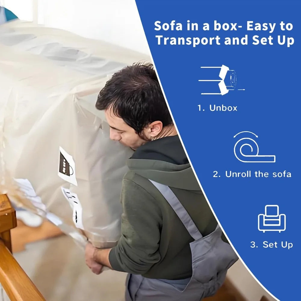 Sofa in a Box 3 Seater Memory Foam Couch for Living Room Bedroom