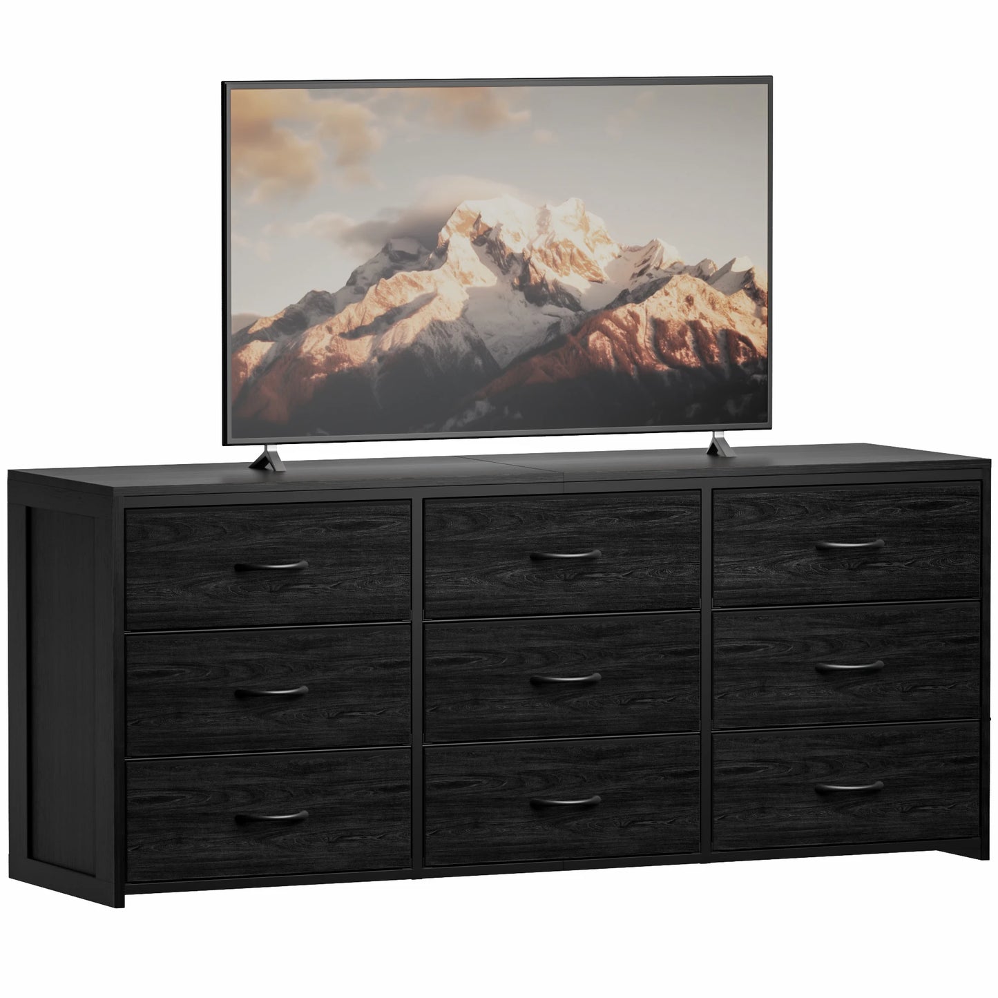 Ljustra 9 Drawer Wide Chest of Drawers Fabric Storage Dresser