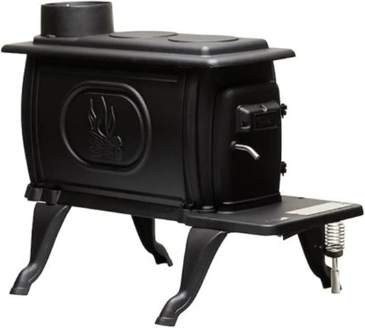 Ljustra Cast Iron Wood Stove 54000 BTU Heats 900 Sq Ft Cool Touch Handle