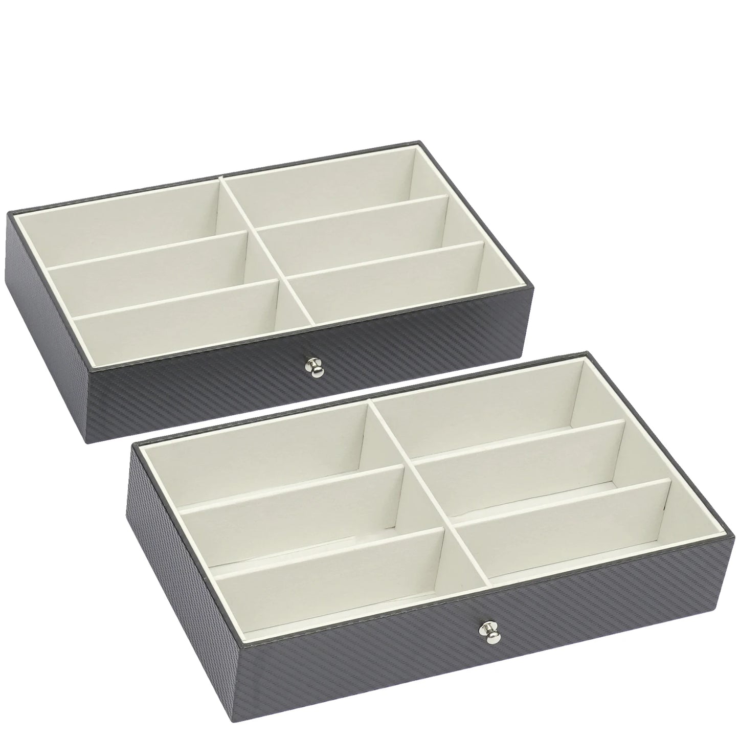 18-Grid Carbon Fiber Eyeglass Case Modern Sunglasses Storage Box