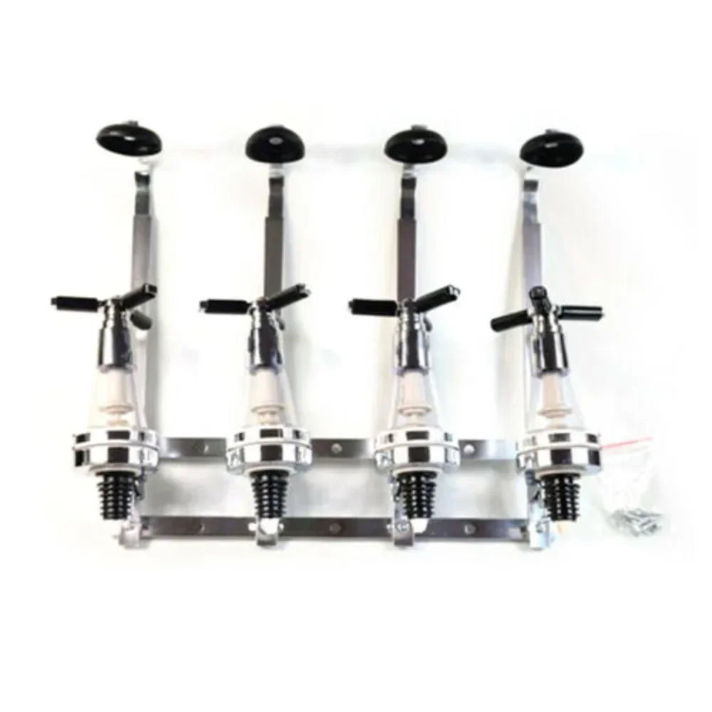 Ljustra Wall Mount 4 Bottle Dispenser Alcohol Shelf Liquor Rack