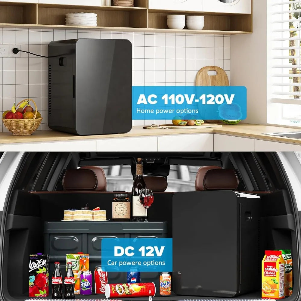 Mini Fridge 22L Portable Cooler Warmer for Bedroom Office Car Travel