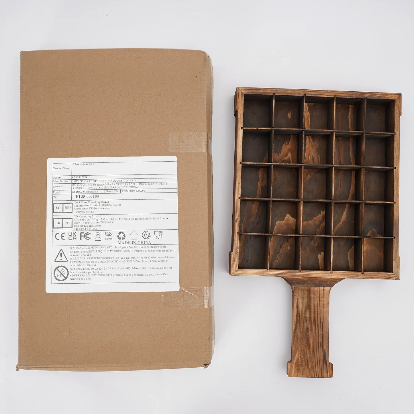 Hanging Wine Rack Glass Display Stand 25 Compartment Storage Shelf