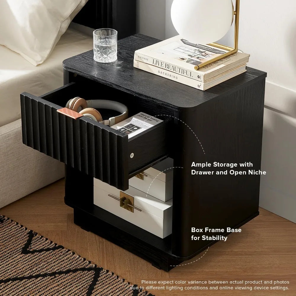 Brooklyn Night Stand Modern Farmhouse Nightstand Small Bedside Table