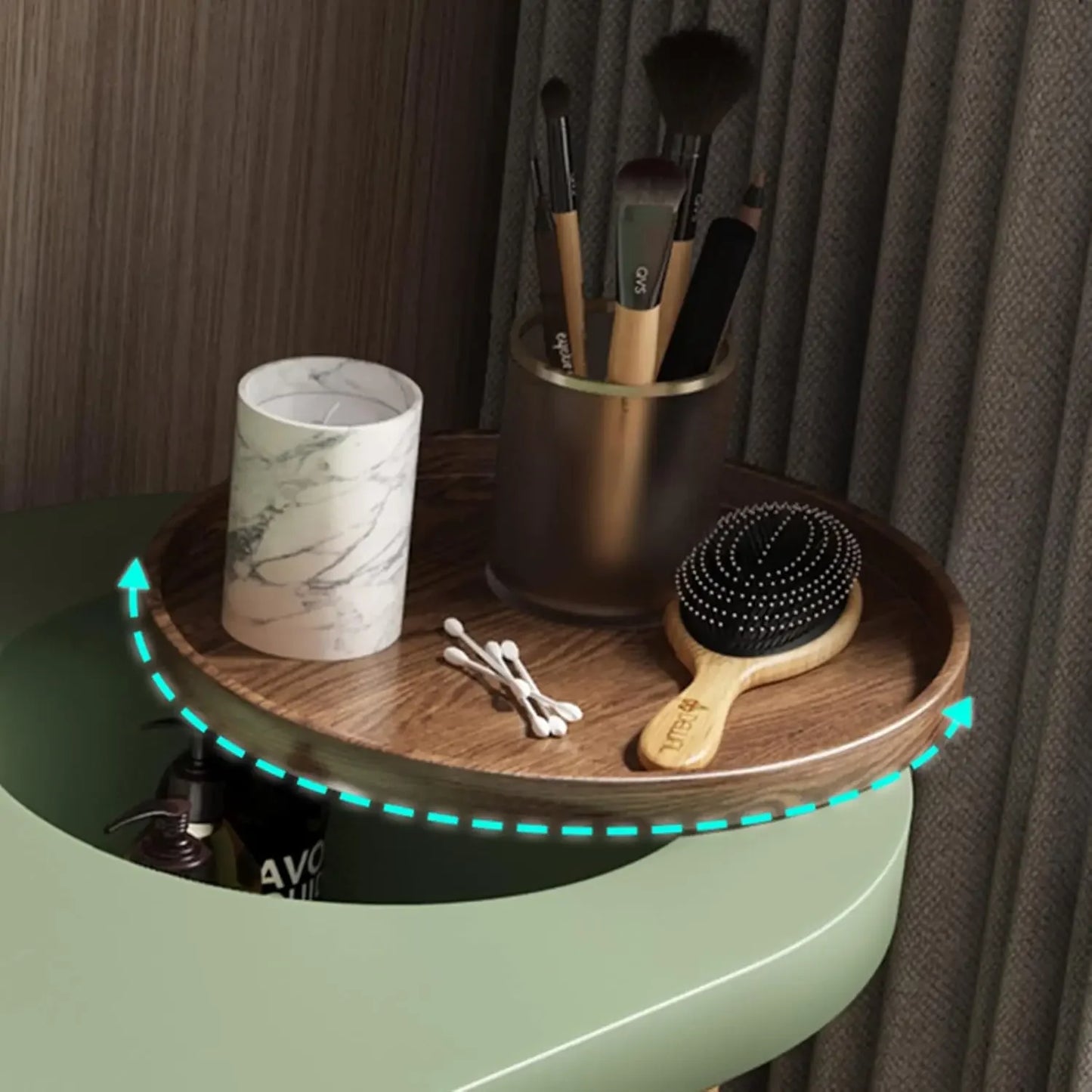 Vanity Desk with LED Lighted Mirror Makeup Table and Storage for Women