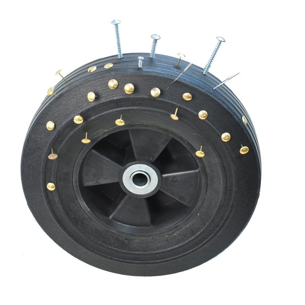 Green Solid Wheel Garden Wagon Cart for Easy Firewood Transport