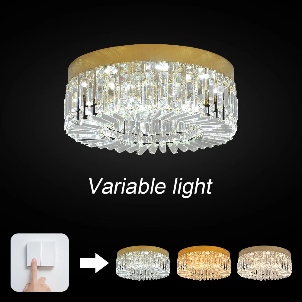 Luxury Crystal Ceiling Lamp Modern Chandelier Nordic Home Decor LED