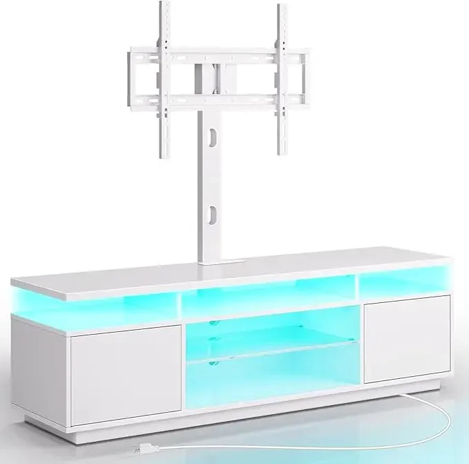 TV Stand with Mount and Power Outlet 59.1" Adjustable for 70 Inch TVs