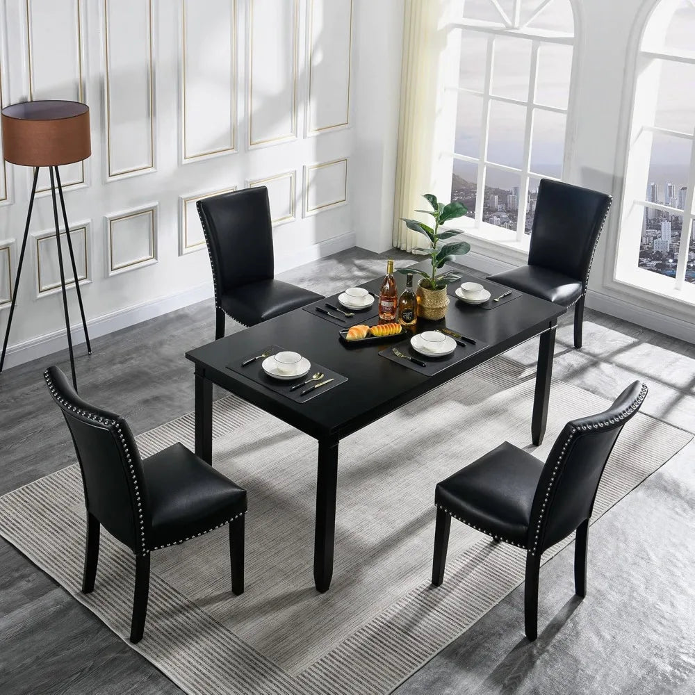 Ljustra Faux Leather Parsons Dining Chairs Set of 2 Modern Kitchen Chairs