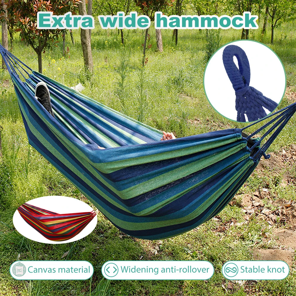 Thick Canvas Hammock Outdoor Camping Swing Multi Functional Two-Person