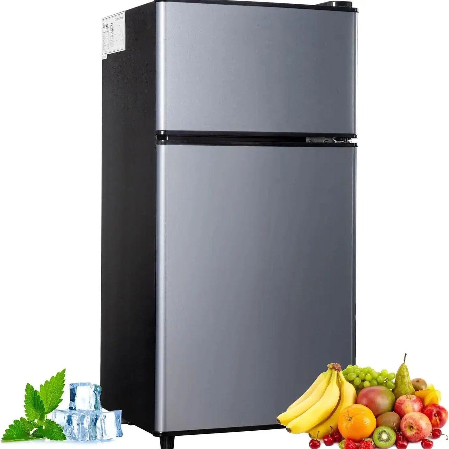 Mini Fridge with Freezer 2.9 Cu.Ft Energy Saving Low Noise Adjustable Thermostat