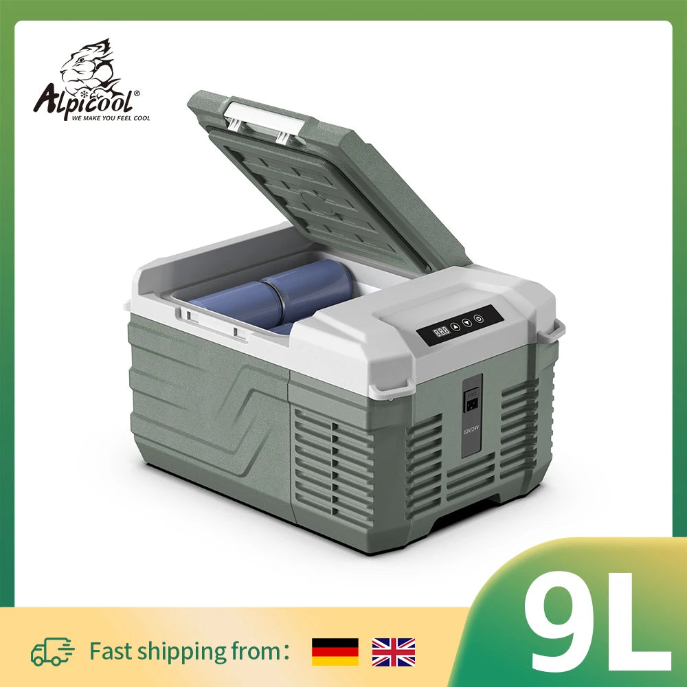 Alpicool NL9 Portable Refrigerator 12V 24V Mini Freezer for Camping