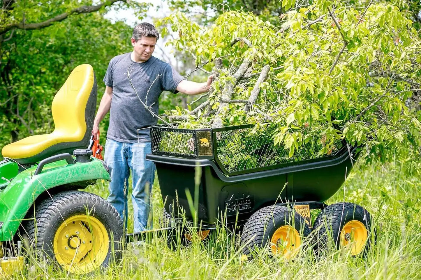 Heavy-Duty ATV UTV Utility Trailer 1500 lb Capacity for Ice Fishing