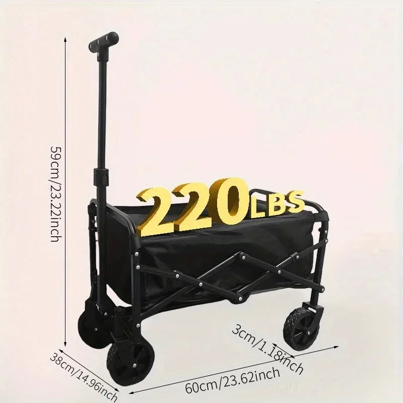 Collapsible Folding Beach Wagon Large Capacity Utility Cart All Terrain