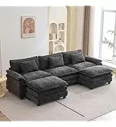 Ljustra Comfy Cloud Sectional Sofa with Pillows for Living Room