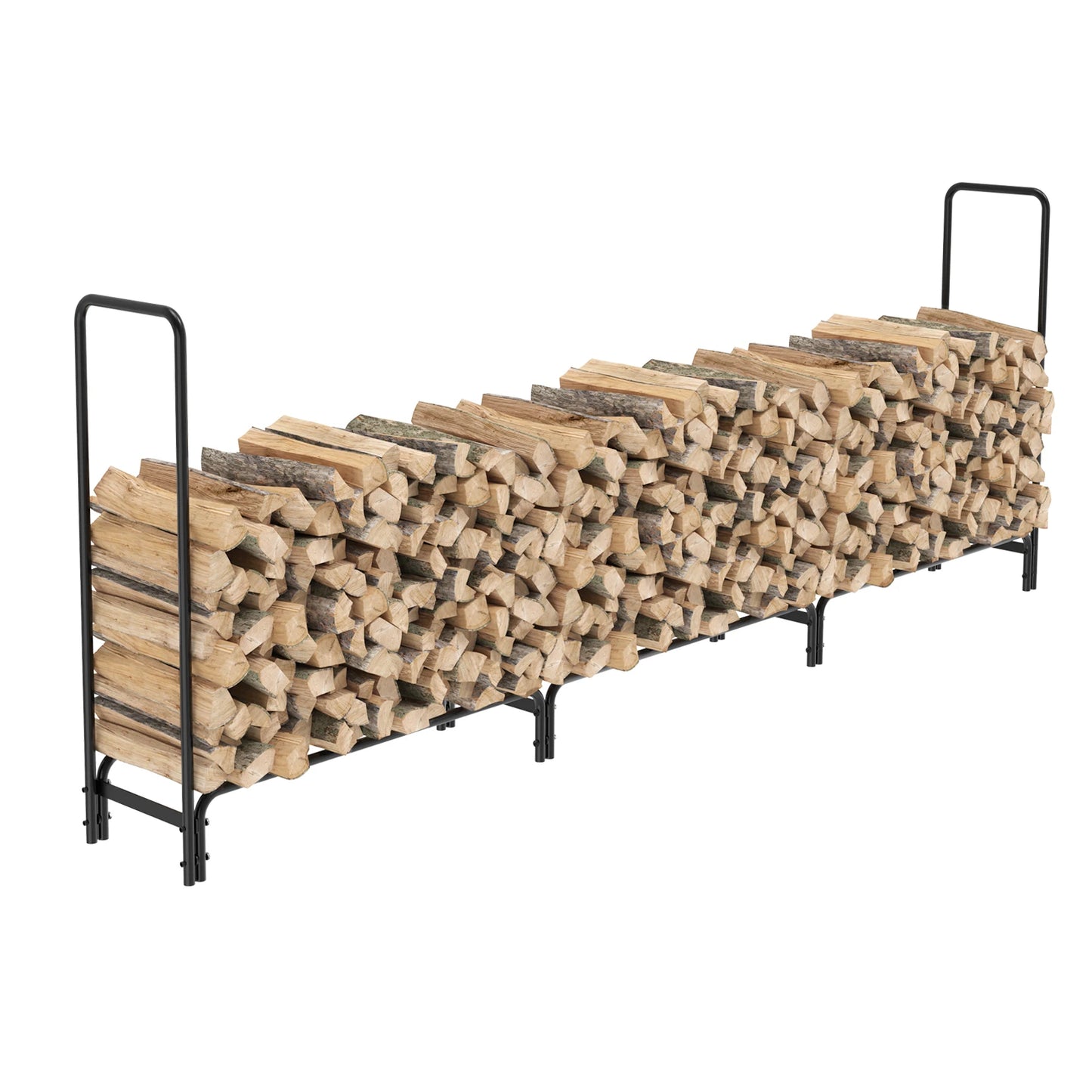 Heavy Duty Outdoor Firewood Log Rack Storage Stand for Patio Deck