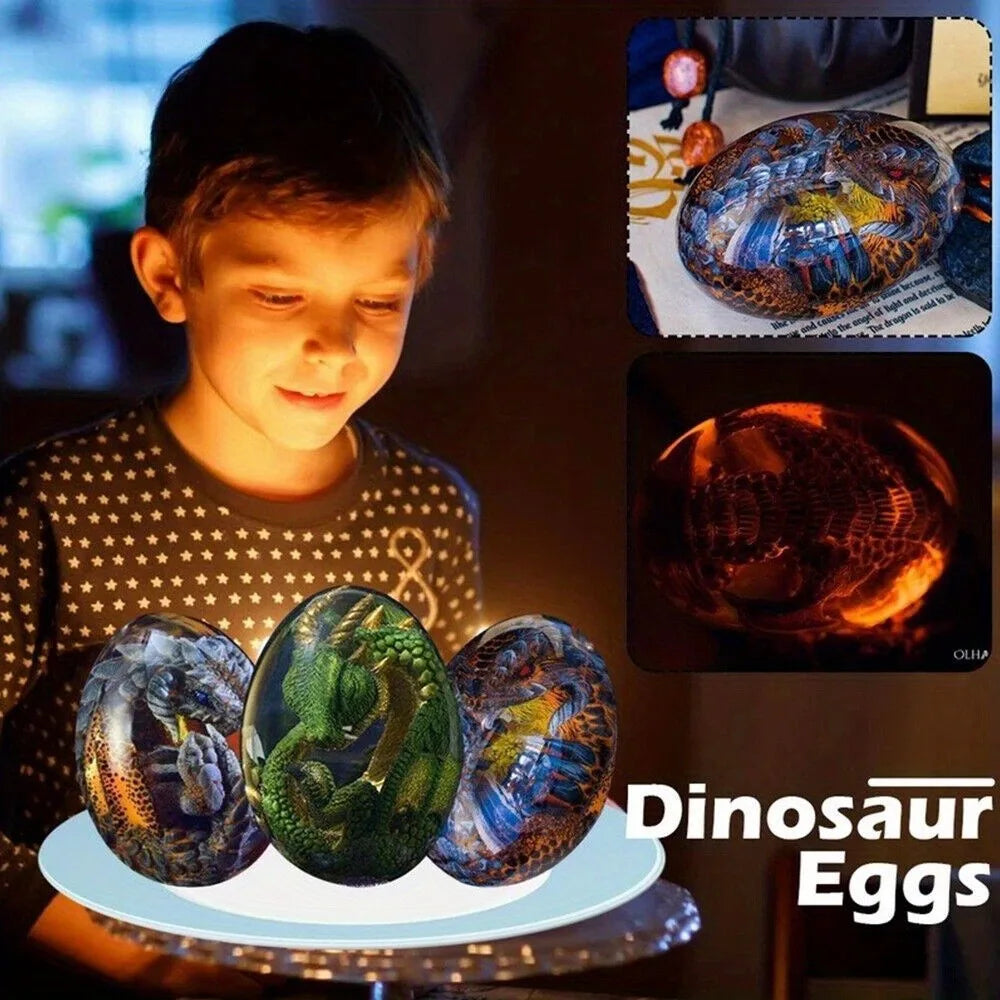 Crystal Transparent Resin Dragon Egg Lava Dinosaur Souvenir Decor