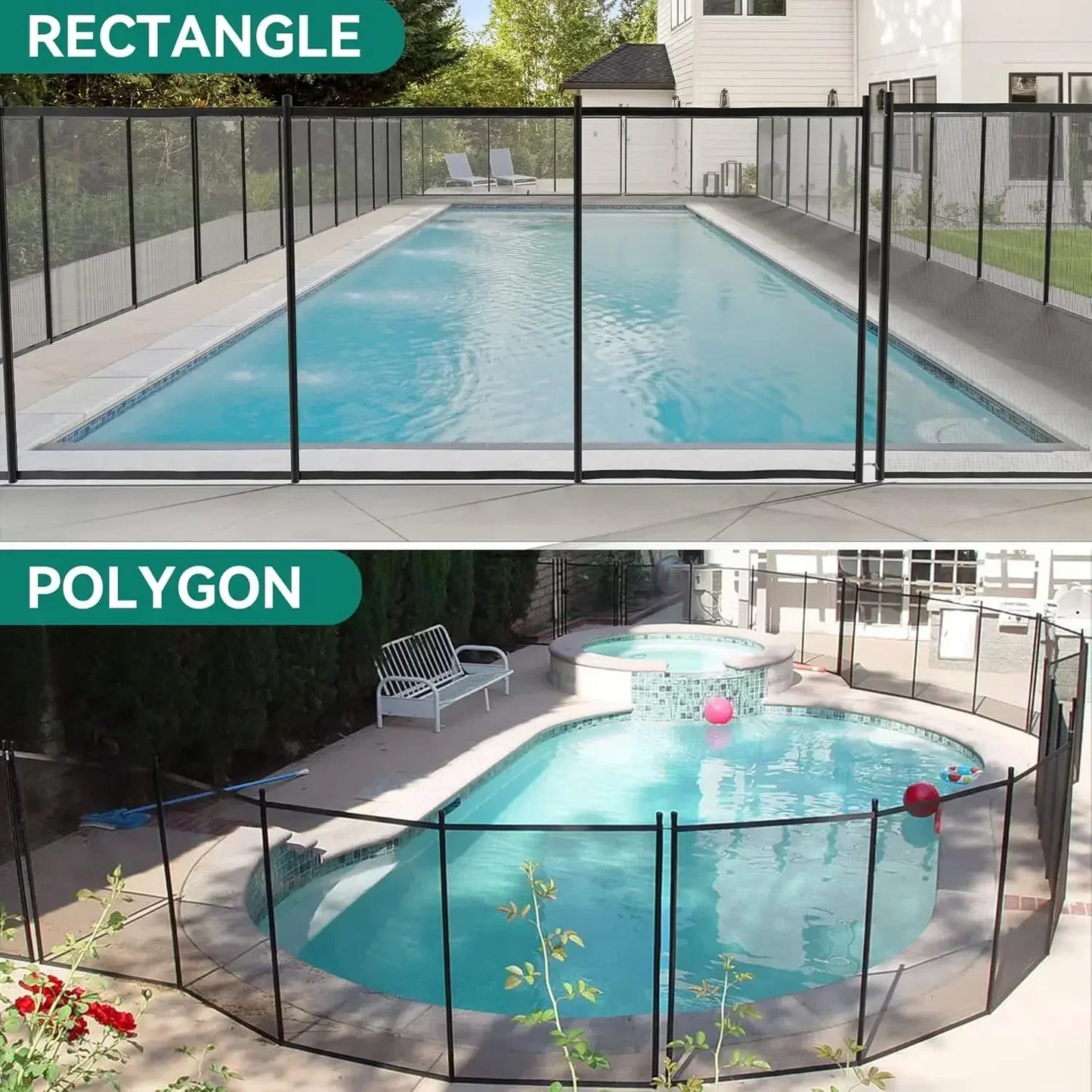 Pool Fence for Above Ground Pools 72Ft Mesh Safety Fence Outdoor
