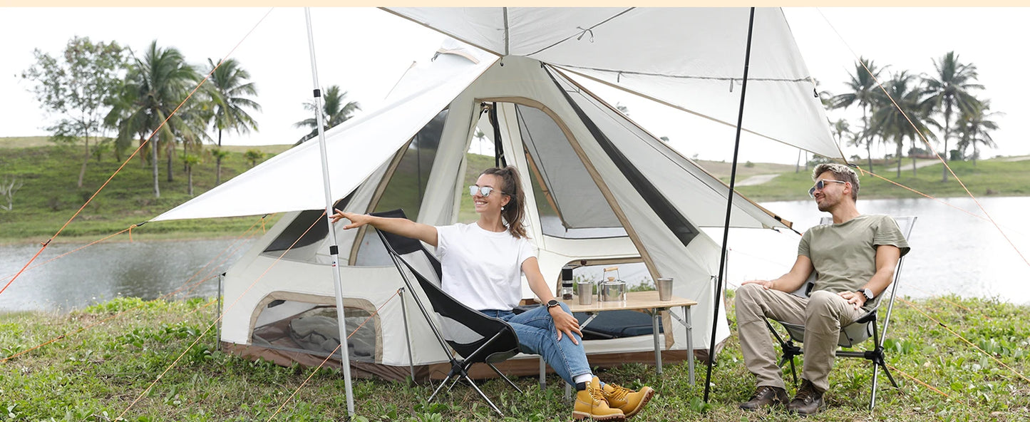 Ljustra Family Cabin Camping Tent for 3-4 People Outdoor Activities