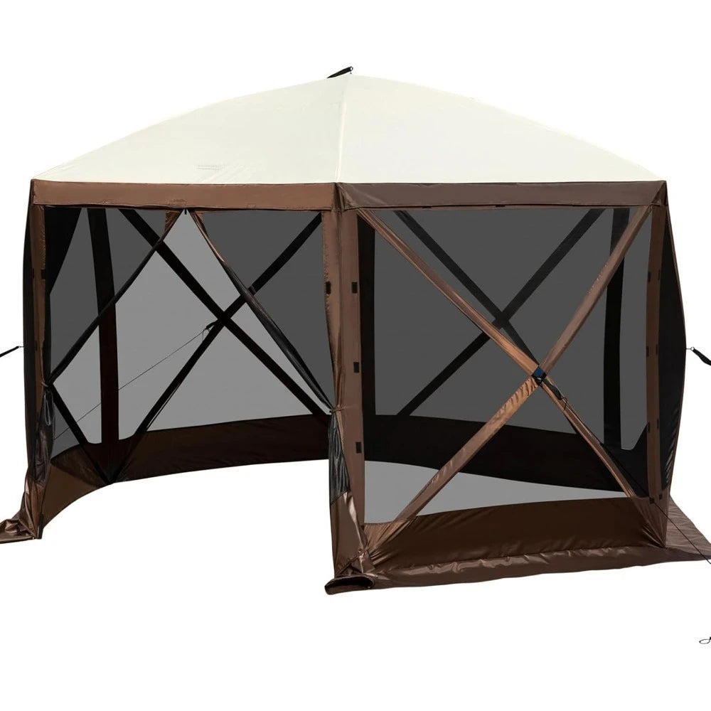 Large Pop-up Canopy Tent 12x12ft Portable Shelter with Mesh Windows