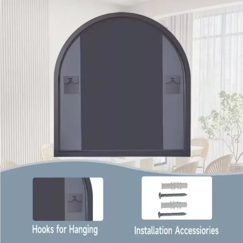Arched Bathroom Mirror Metal Frame Modern Vanity Living Room Bedroom Decor