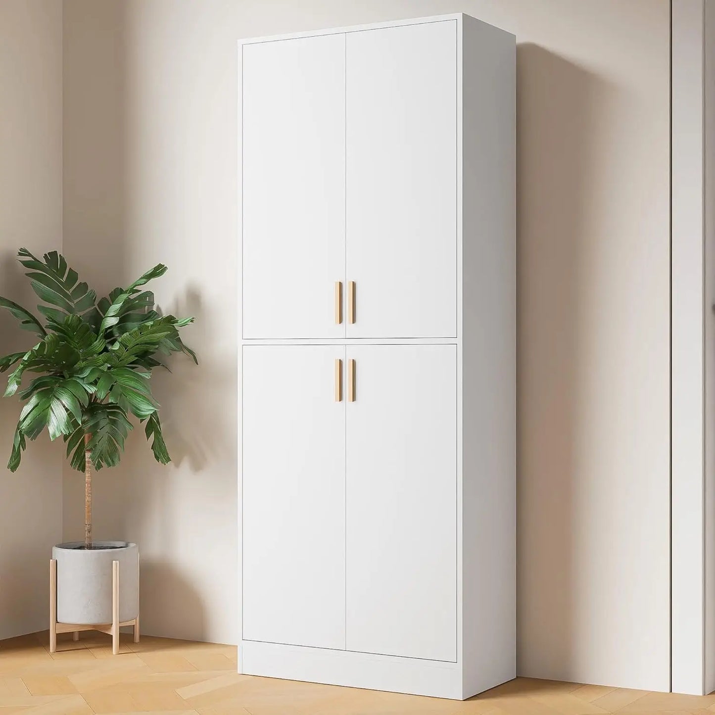 Ljustra Kitchen Pantry Cabinet 71 Inch Tall Wood Storage Cabinet with Doors