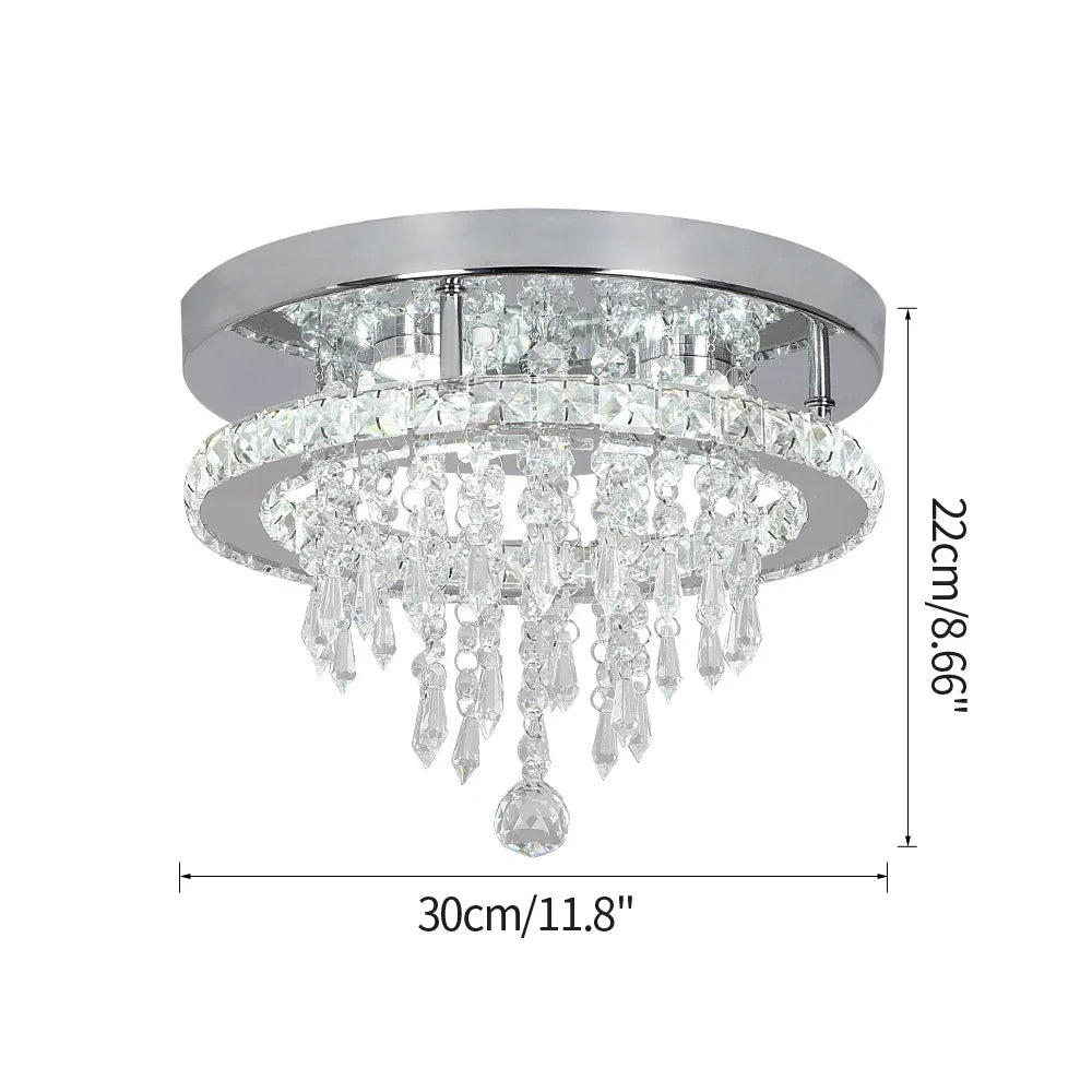 Modern K9 Crystal Chandelier Ceiling Light Fixture LED Pendant Lamp