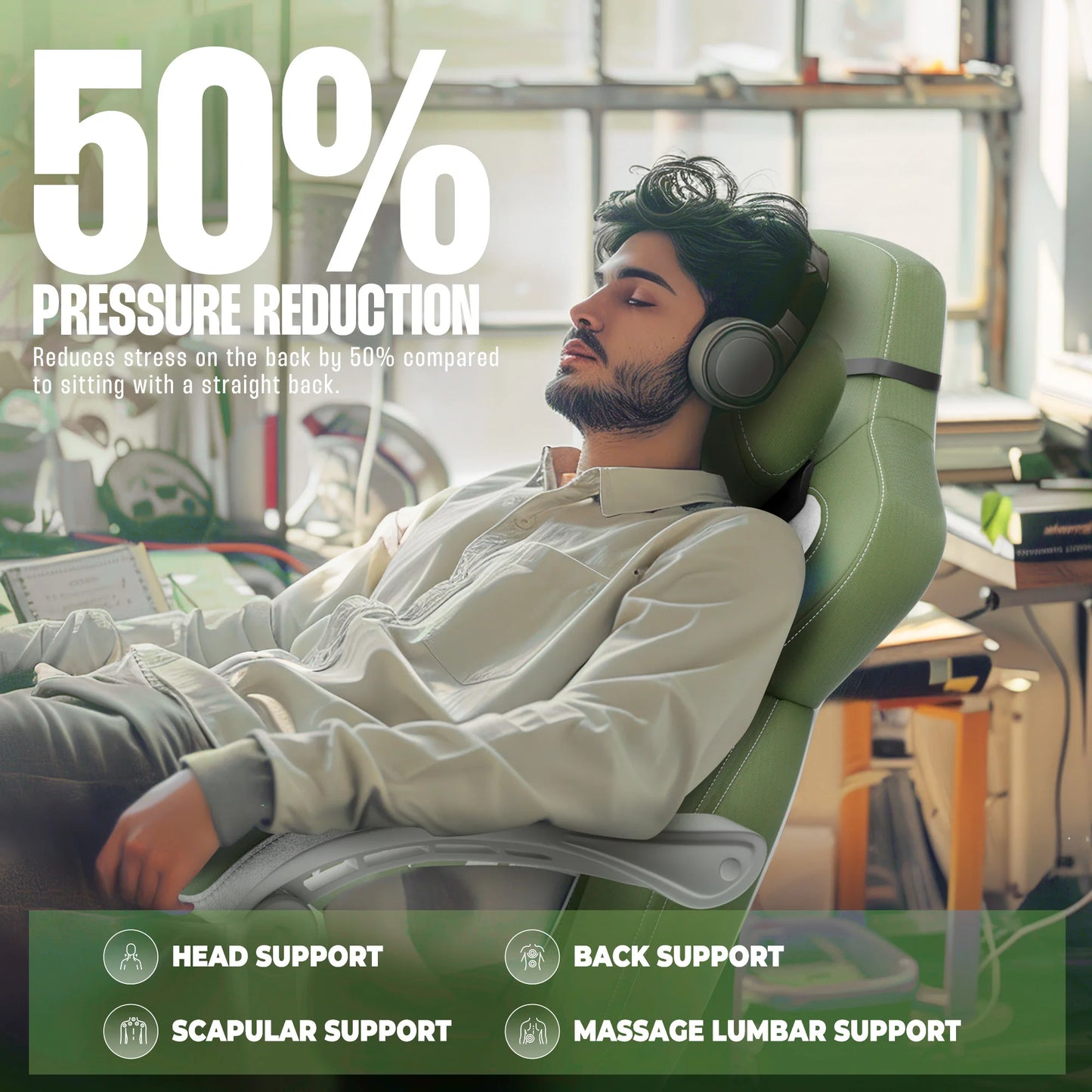 Ljustra Gaming Chair with Footrest Big Tall Adult PC Gamer Chair