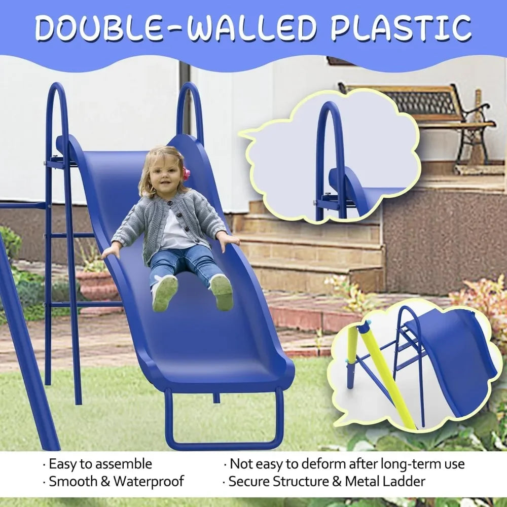 Heavy-Duty Backyard Swing Set with Slide and Sports Activities for Kids