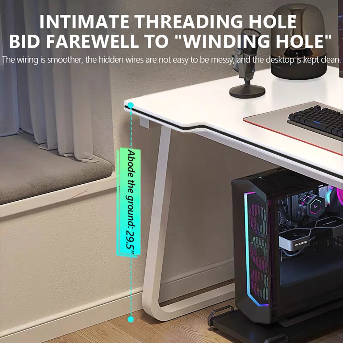 Ljustra Modern Gaming Desk Stylish Writing Table for Home Office