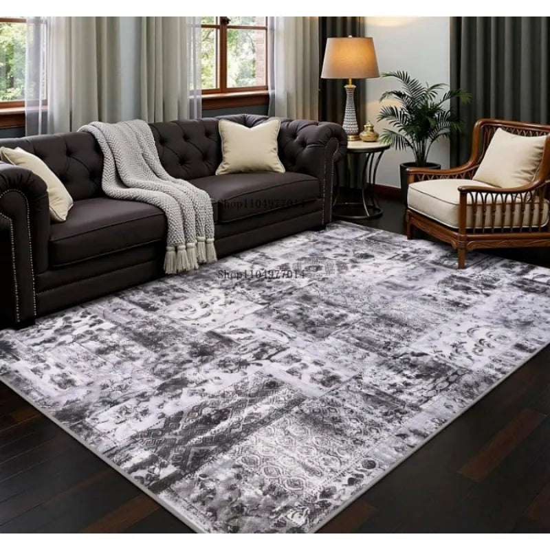 Purple Washable Abstract Modern Area Rug Non-Slip Soft Carpet Decor