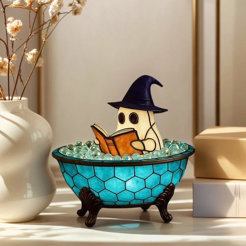 LED Ghost Bubble Bath Lamp Halloween Night Light Home Decor Accent