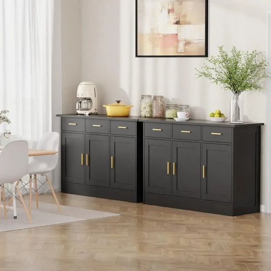 Buffet Cabinet Storage Sideboard Wood Console Table Coffee Bar Living Room