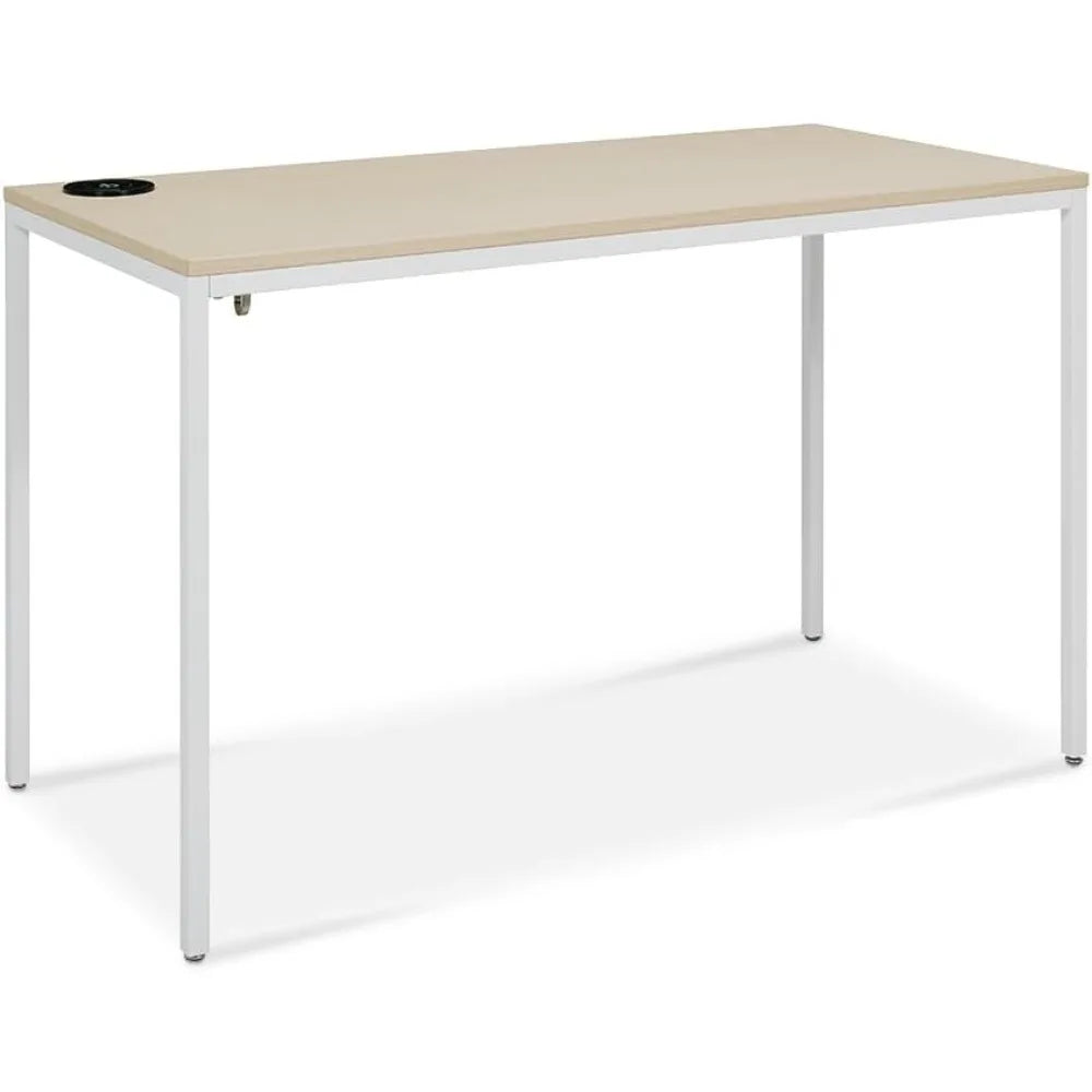 Brite Table Desk 48" Computer Desk with Maple Top and Steel Frame