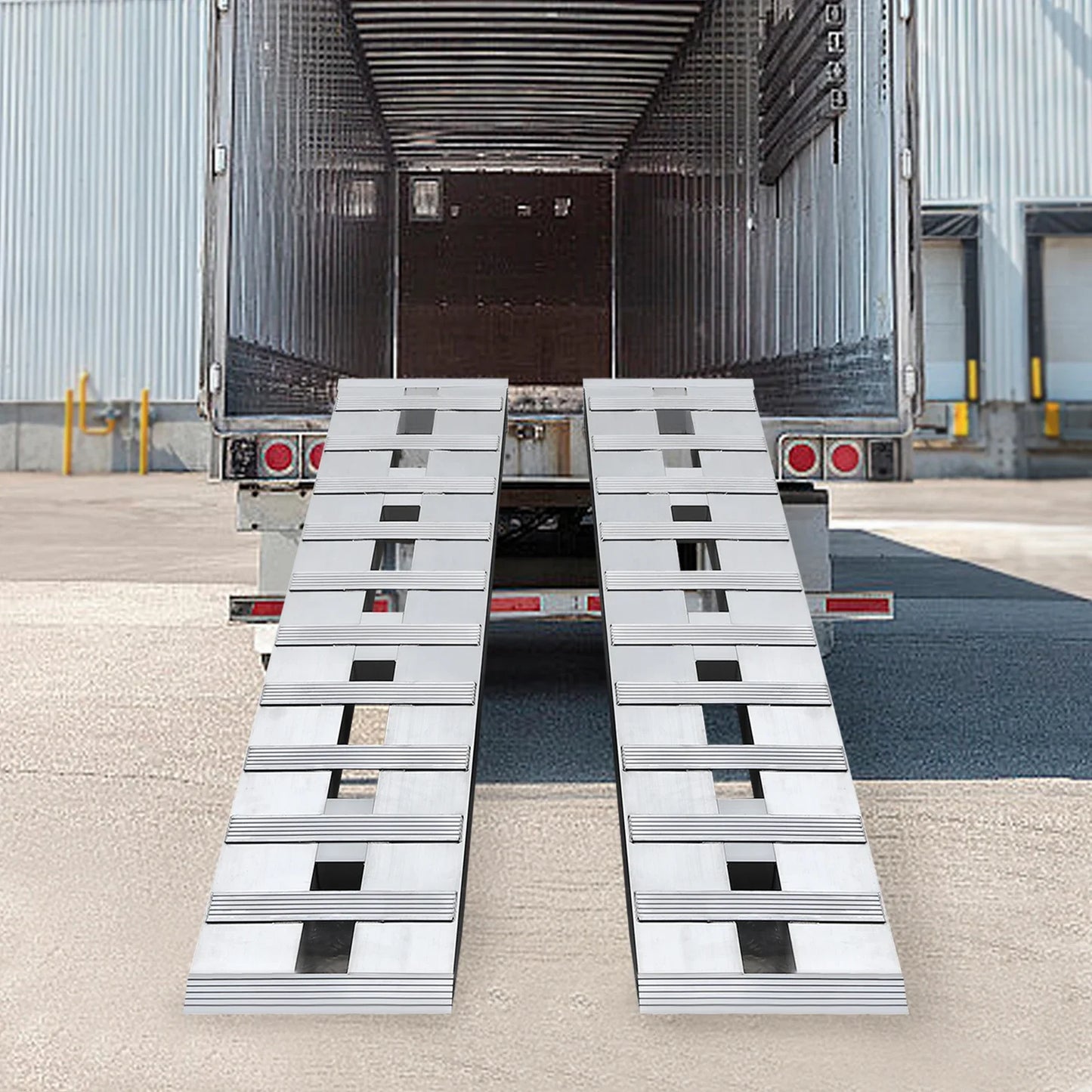 2pcs Heavy-Duty Aluminum Trailer Ramps 6000lbs 60"x12" Anti-Slip Ramps