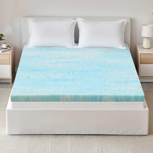 Ljustra Full Mattress Topper Gel Memory Foam CertiPUR-US Cooling Comfort