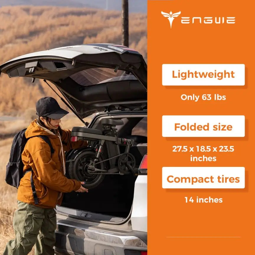 ENGWE T14 Folding Electric Bicycle 350W 48V 10Ah Urban Commuter Bike