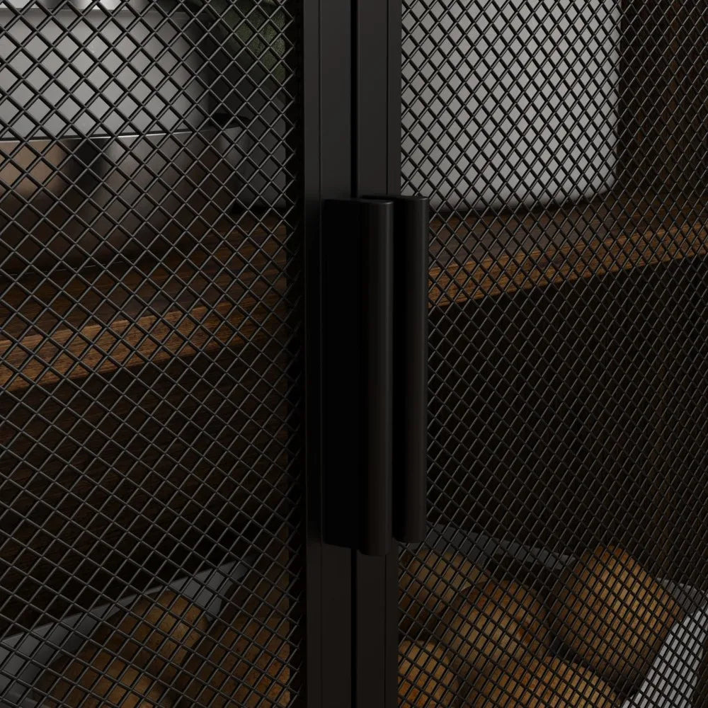 Large Kitchen Hutch Pantry Cabinet Storage Cupboard with Metal Mesh Door