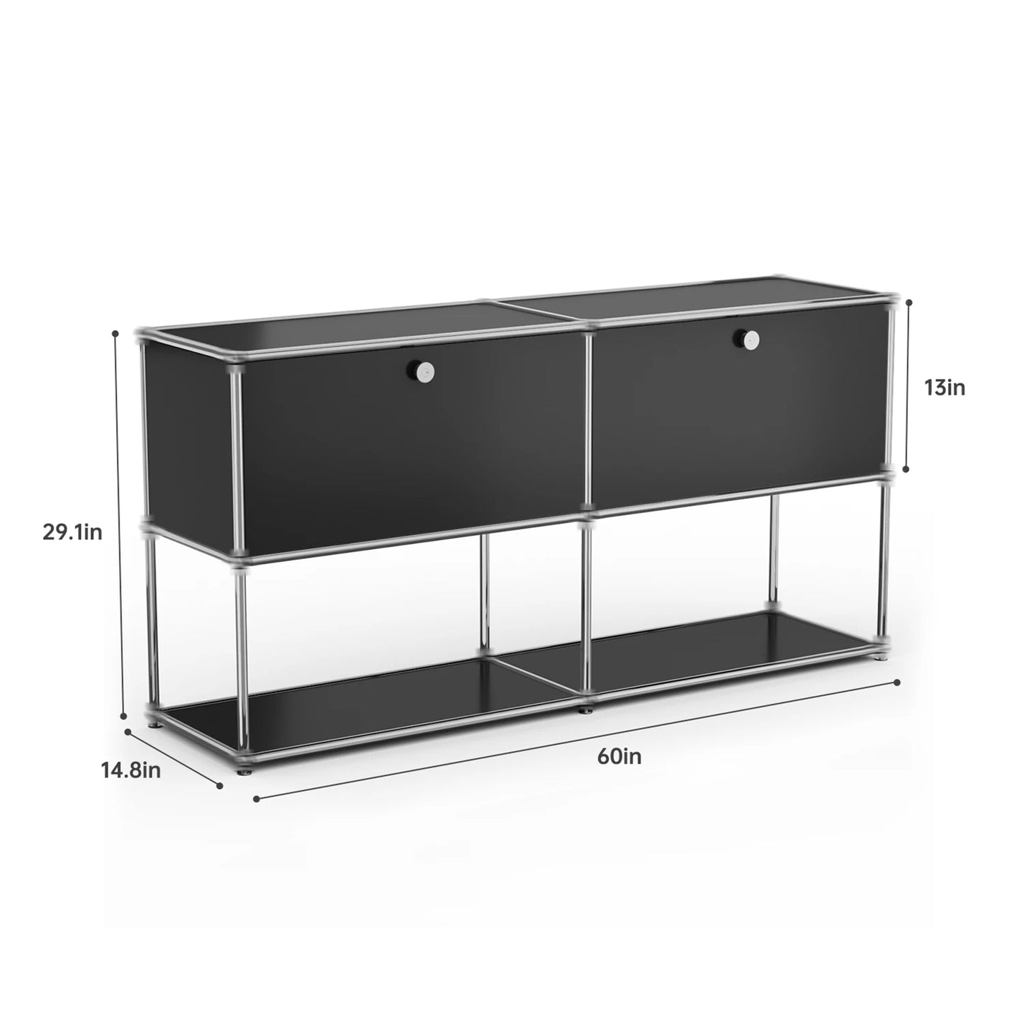 Modular Stainless Steel TV Cabinet Storage Shelf Living Room Furniture