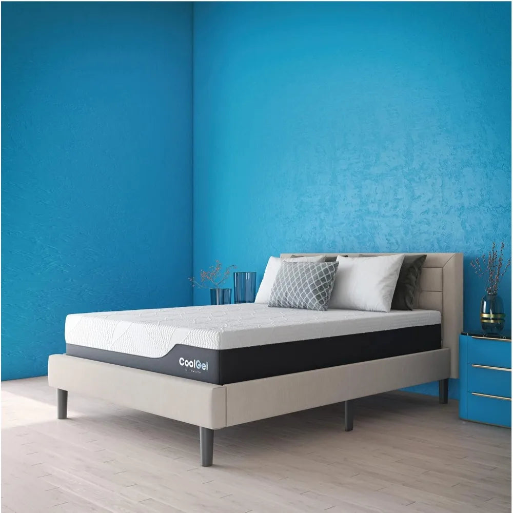 Ljustra Cool Gel 14 Inch Medium Firm Memory Foam Mattress Queen Size