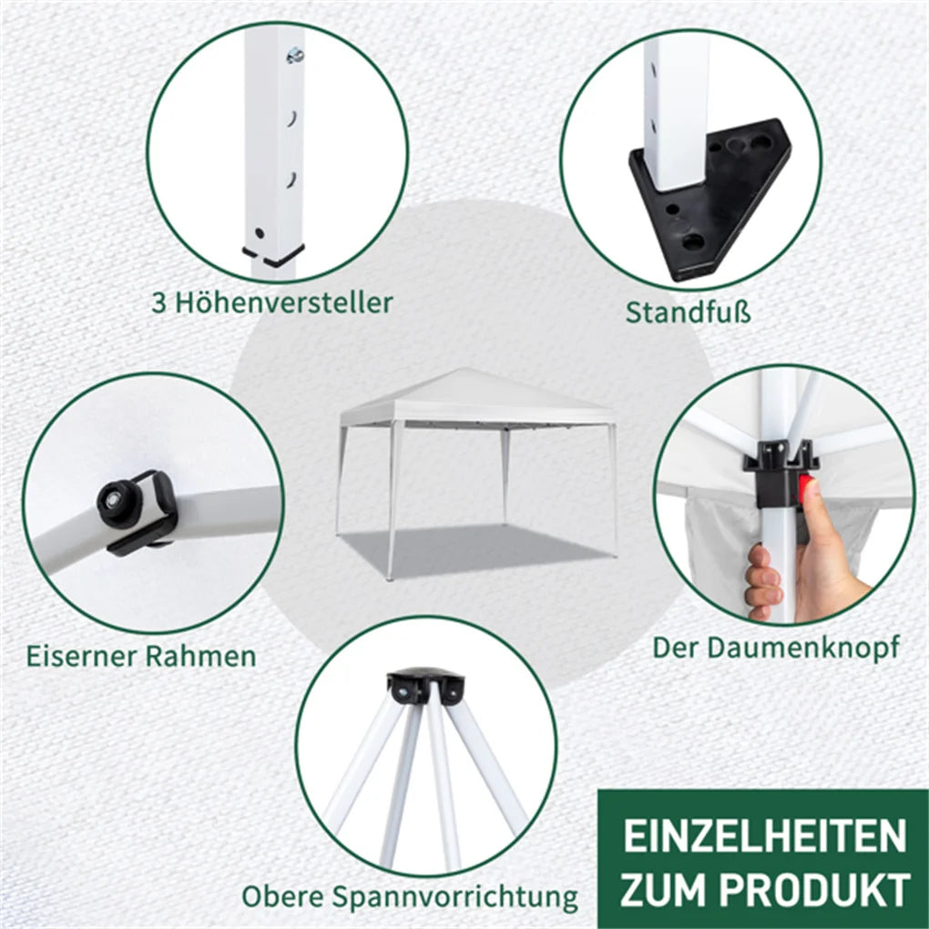 10x10ft Pop Up Canopy Tent Portable Outdoor Gazebo with Carry Bag