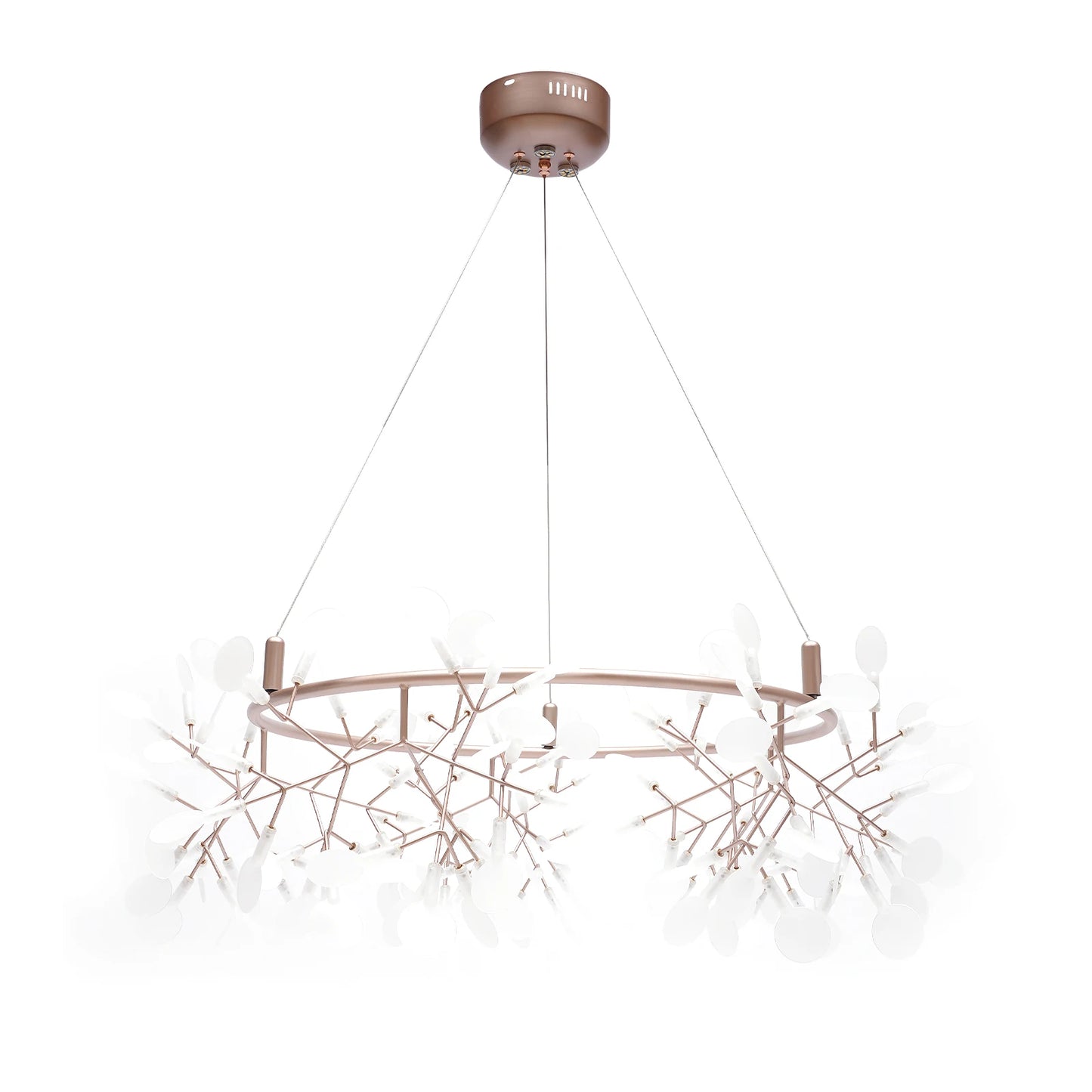 Modern Ceiling Chandelier 40W LED Light Rose Gold for Dining Living Room