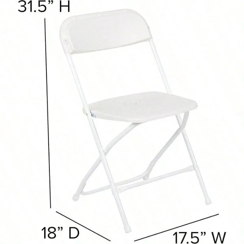 Folding Chair 4 Pack Lightweight Plastic 650LB Capacity Comfortable