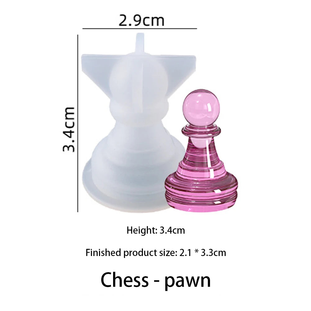International Chess Epoxy Resin Mold DIY Silicone Chess Pieces Craft Tools