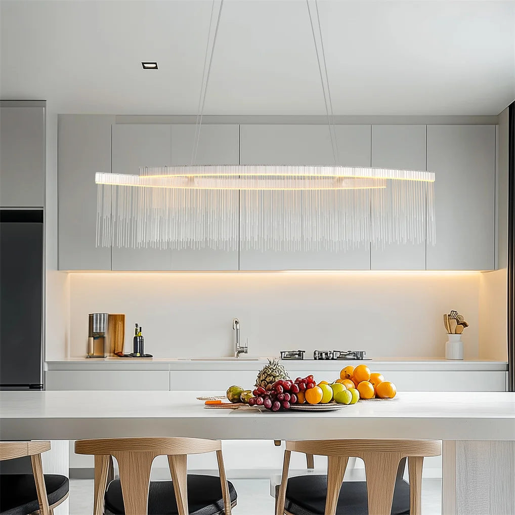 Modern Crystal Chandelier Pendant Light Fixture for Dining Room