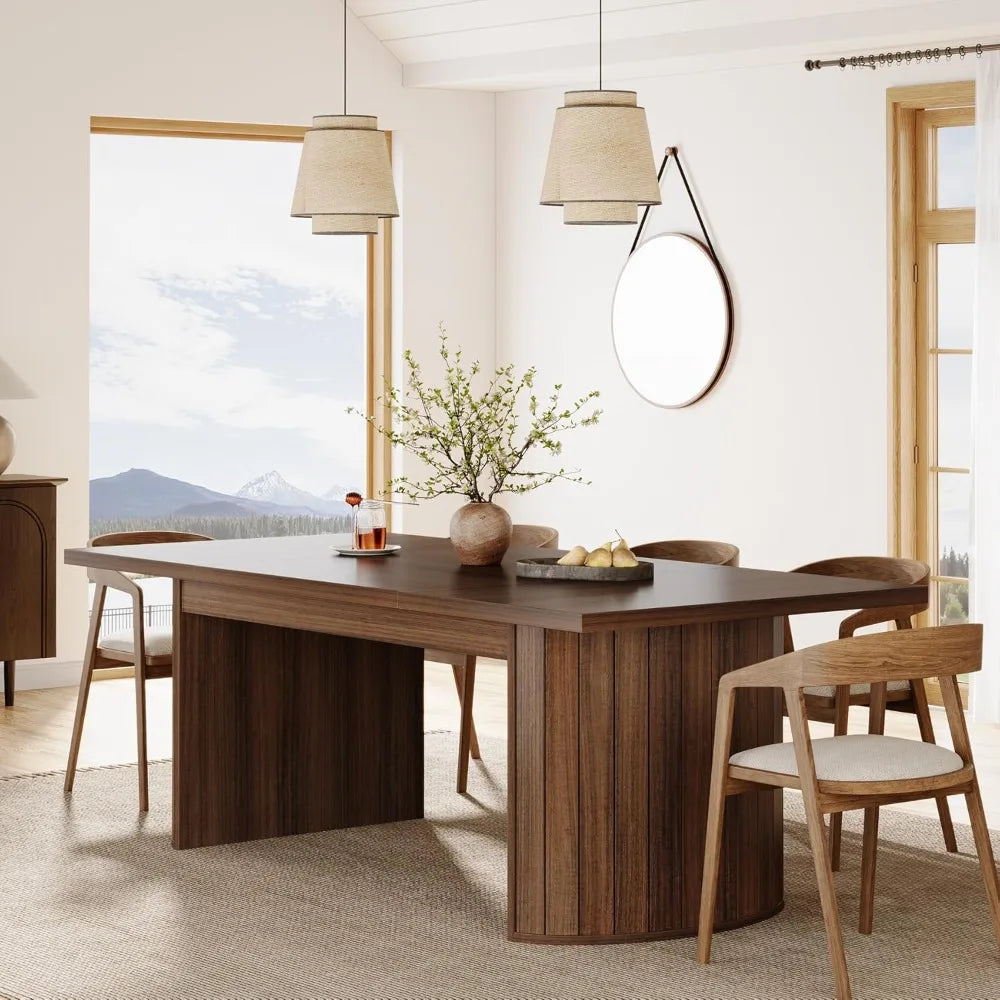 Large Farmhouse Kitchen Table Rectangular Rustic Dining Room Furniture