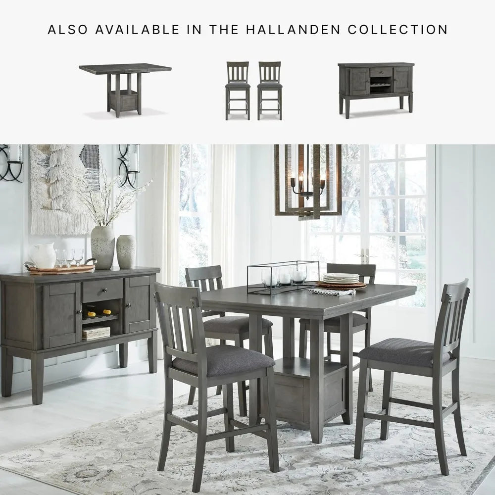 Hallanden Modern Farmhouse Counter Height Dining Table Extension