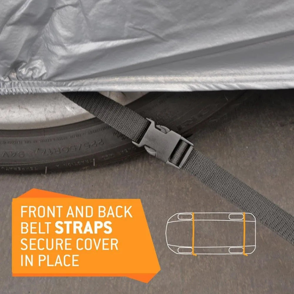 TrueShield Waterproof Car Cover Heavy Duty Fleece Lined Protection XL